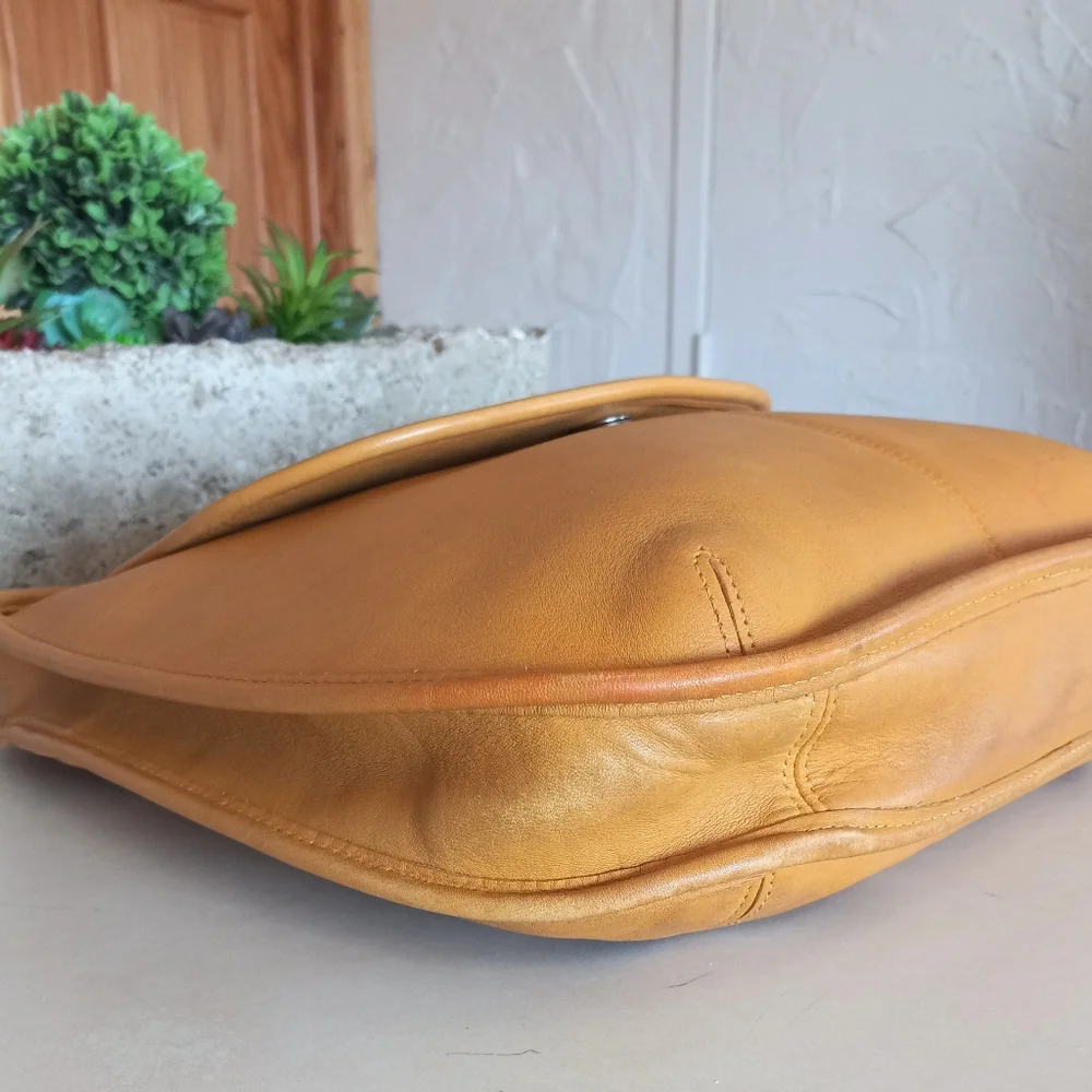 Coach ORIGINALS Large Ergo Flap Bag In Mustard #9029 - Picture 8 of 15